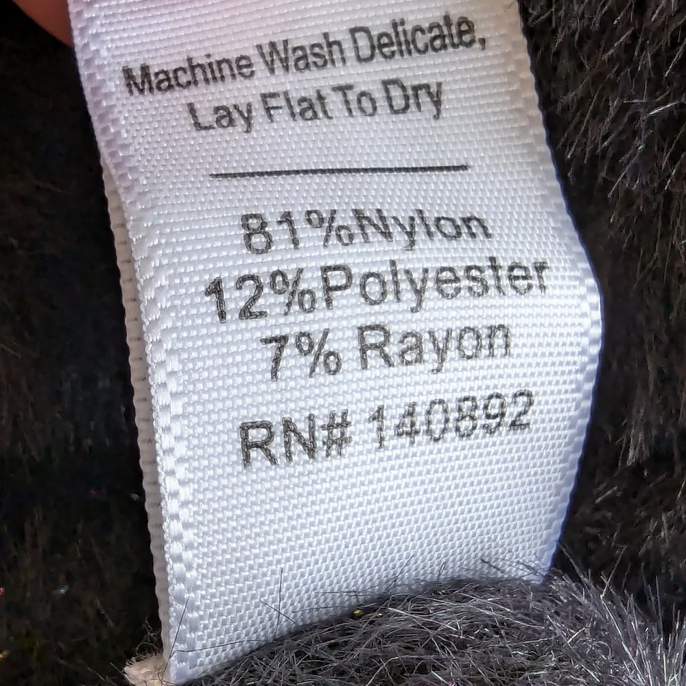 MARINE LAYER Arielle Black Metallic Funfetti Crew Neck Sweater Sz L NWT - Picture 11 of 11